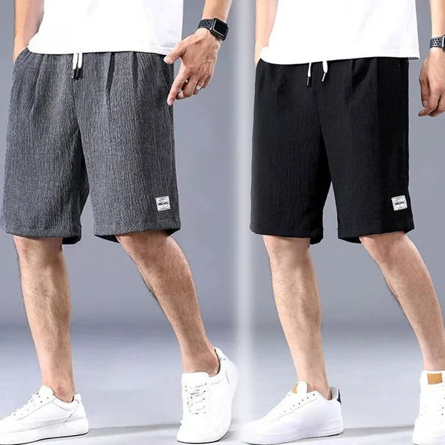 Mens Silk Style Breathable Loose Shorts