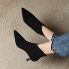 Elegant Vintage Pointed Toe Women Ankle Boots, Fashion Back Zipper Short Booties for Autumn Winter
