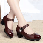 Fashion Spring Autumn New Pointed Head Square Heel Shoes Comfortable Solid Color Sexy Casual Womens Banquet Footwear