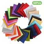 30Pcs Men's Satin Silk Pocket Squares Set for Wedding Suits and Tuxedos