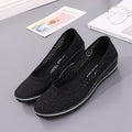 Lace Hollow Breathable Little White Flat Shoes, Mid Wedge Heel Women's Summer Beauty Shoes Size, Slip-On Comfort